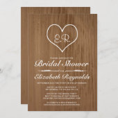 Braun Brautdusche Einladungen (Vorne/Hinten)