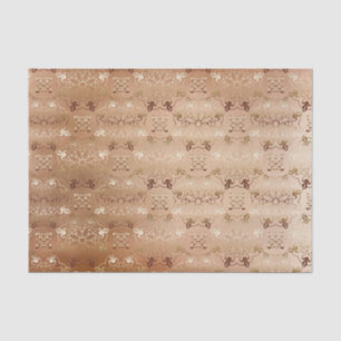 Braun Bronze Metallisch Vintage Ornamente Muster Seidenpapier