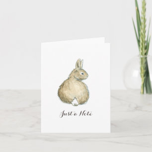 Braun Bunny Note Card - Weiß Karte