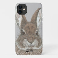 Braun Bunny Rabbit Süße Tier Art Custom