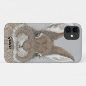 Braun Bunny Rabbit Süße Tier Art Custom Case-Mate iPhone Hülle (Rückseite (Horizontal))
