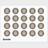 Braun | Business QR Code Scannable Runder Aufkleber (Blatt)