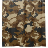 Braun Camouflage Duschvorhang (Vorderseite)