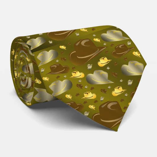 braun, Cowboy, Leder, traditionell, Rodeo, Patte Krawatte (Gerollt)