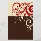 Braun/Cream/Rot Reverse Swirl Programm/Flugblatt Flyer (Hinten)