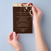 Braun/Cream/Rot Reverse Swirl Programm/Flugblatt Flyer (Handgriff)