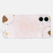 Braun Creme Ästhetischer Floral Linktree | iPhone Hülle (Rückseite (Horizontal))
