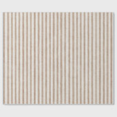 Braun Creme Streifen Geburtstag Geschenkpapier (Flach)