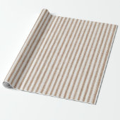Braun Creme Streifen Geburtstag Geschenkpapier (Ungerollt)