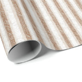 Braun Creme Streifen Geburtstag Geschenkpapier (Rolleneckpunkt)