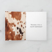 Braun Creme Südwest-Kuhleder Karte (Innenseite)