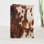 Braun Creme Western Rindsleder Weihnachten Karte (Rückseite)