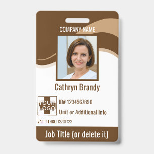 Braun Custom Employee Security Id, Logo, Bar Code Ausweis