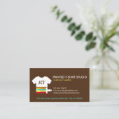 Braun Custom TShirts Kleidung Visitenkarte (Stehend Vorderseite)