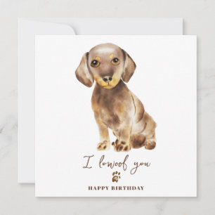 Braun Dachshund Hund Mama Welpe Haustiere Geburtst Karte