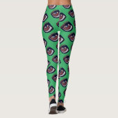 Braun Dackel Eyes Custom Leggings (Rückseite)