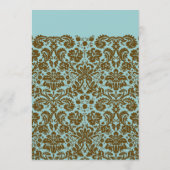 Braun Damask Hochzeitsprogramm Programm (Rückseite)
