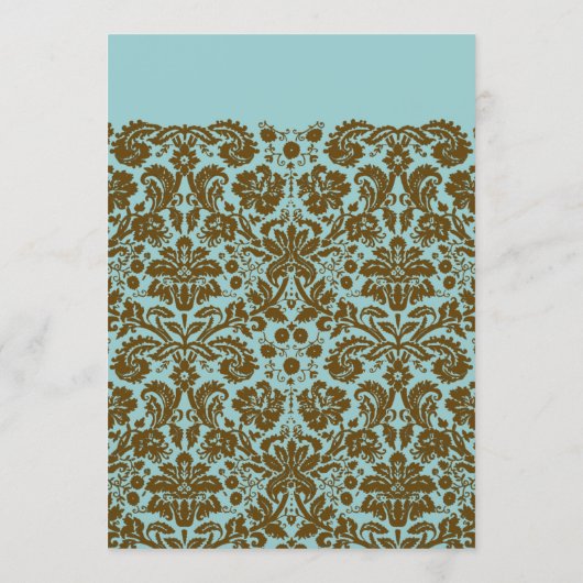 Braun Damask Hochzeitsprogramm Programm (Rückseite)