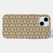 Braun dekoratives Dreiecksmuster Case-Mate iPhone Hülle (Rückseite (Horizontal))