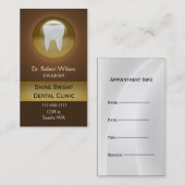 Braun Dental Visitenkarten mit Terminkarte (Vorne/Hinten)