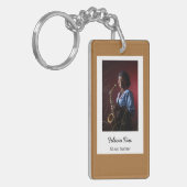 Braun des benutzerdefinierten Fotos Schlüsselanhänger (Vorderseite links)