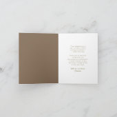 Braun Diagonal Stripes Foto Moderner Abschluss Dankeskarte (Innenseite)