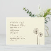 Braun-Dusch-Einladung Einladung (Stehend Vorderseite)