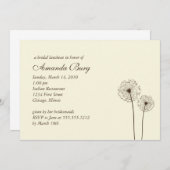 Braun-Dusch-Einladung Einladung (Vorne/Hinten)