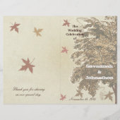 Braun-Eichenbaum-Hochzeitsprogramm (Vorderseite)