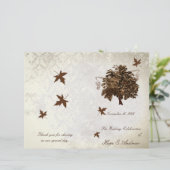 Braun-Eichenbaum-Hochzeitsprogramm (Stehend Vorderseite)