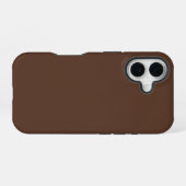 Braun einfarbig iPhone 16 hülle (Rückseite (Horizontal))