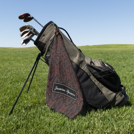 Braun einzigartiges Schlangenhautmuster Golfhandtuch (Gras)