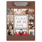 Braun Elegante Coolste Mama je Fotomaterial Klemmbrett (Vorderseite)