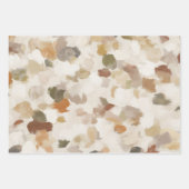 Braun Elfenbein Beige Creme Abstract Geschenkpapier Set (Vorderseite 2)