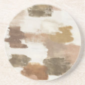 Braun Elfenbein Beige Creme Abstract Getränkeuntersetzer (Vorne)