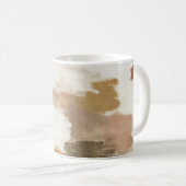 Braun Elfenbein Beige Creme Abstract Kaffeetasse (VorderseiteRechts)