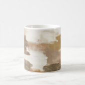 Braun Elfenbein Beige Creme Abstract Kaffeetasse (Mittel)