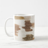 Braun Elfenbein Beige Creme Abstract Kaffeetasse (Links)