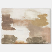 Braun Elfenbein Beige Creme Abstract Magnet (Vorderseite)