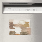 Braun Elfenbein Beige Creme Abstract Magnet (In Situ (Geschirrspüler))