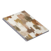 Braun Elfenbein Beige Creme Abstract Notizblock (Rechte Seite)