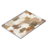 Braun Elfenbein Beige Creme Abstract Notizblock (Linke Seite)