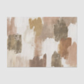 Braun Elfenbein Beige Creme Abstract Seidenpapier (Vorderseite)