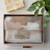 Braun Elfenbein Beige Creme Abstract Seidenpapier (Geschenk)