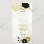 Braun-Elfenbein-Hochzeitsmenü Menükarte (Vorne/Hinten)