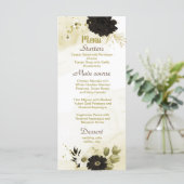 Braun-Elfenbein-Hochzeitsmenü Menükarte (Stehend Vorderseite)