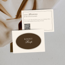 Braun-elfenbeinfarbenes elegantes Old-Money-QR-Cod