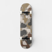 Braun-Erde-Töne-Militär-Tarnung Skateboard (Vorderseite)