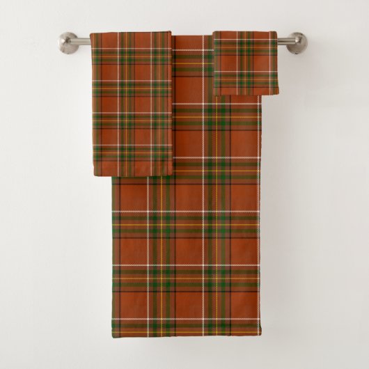 Braun-Erden-Tartan Badhandtuch Set (Insitu)