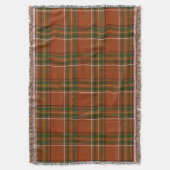 Braun-Erden-Tartan  Decke (Vorderseite Vertikal)